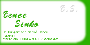 bence sinko business card